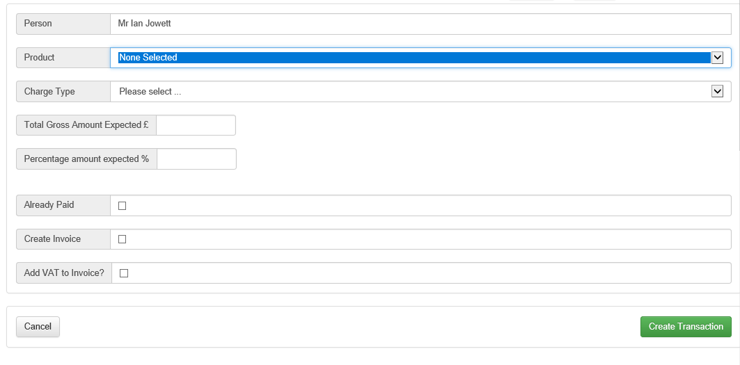 1. Create a Transaction for a Client – Adviser Cloud